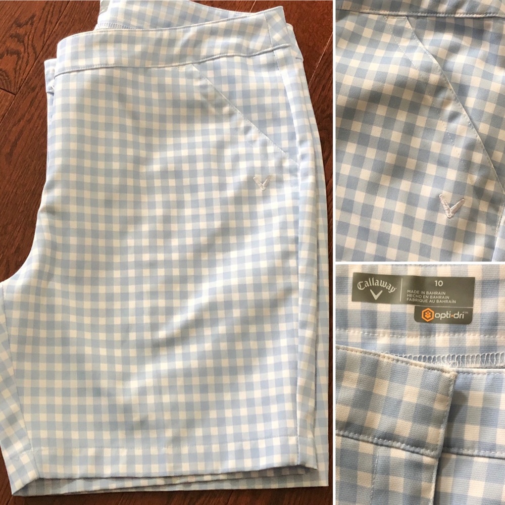 Callaway Golf Shorts Opti-Dry Gingham 10